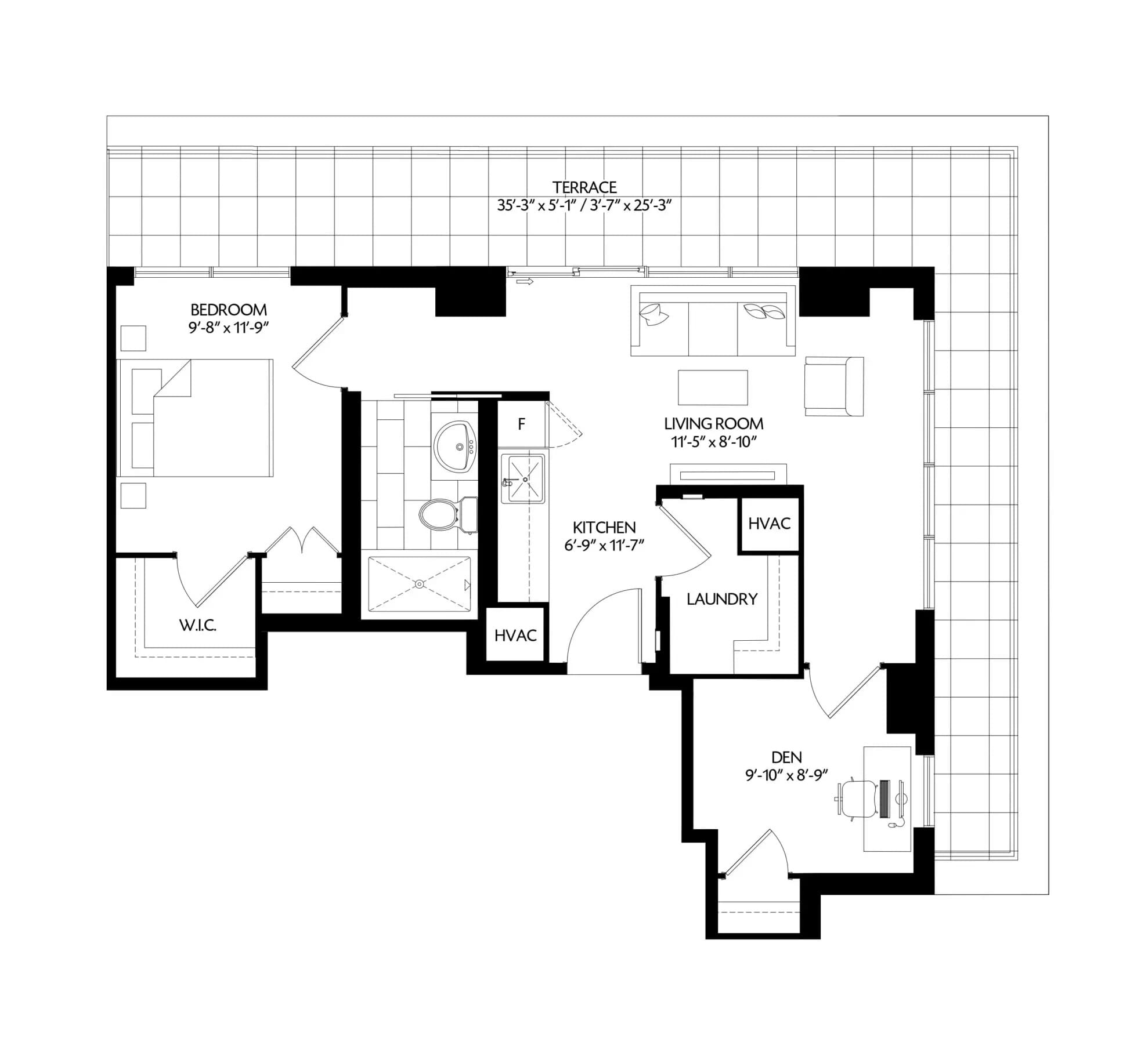 Sample suite kitchenette